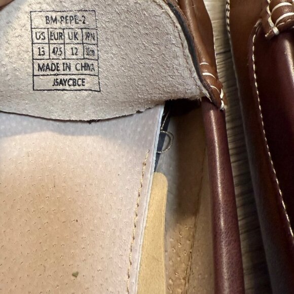 Bruno Marc Driving Moccasins Loafers Mens 13 Brown Slip On Shoes Italian Style - Picture 8 of 15